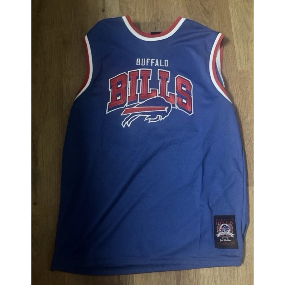 Ultra Game Buffalo Bills NFL Embroidered Men's Large Basketball Jersey NWT